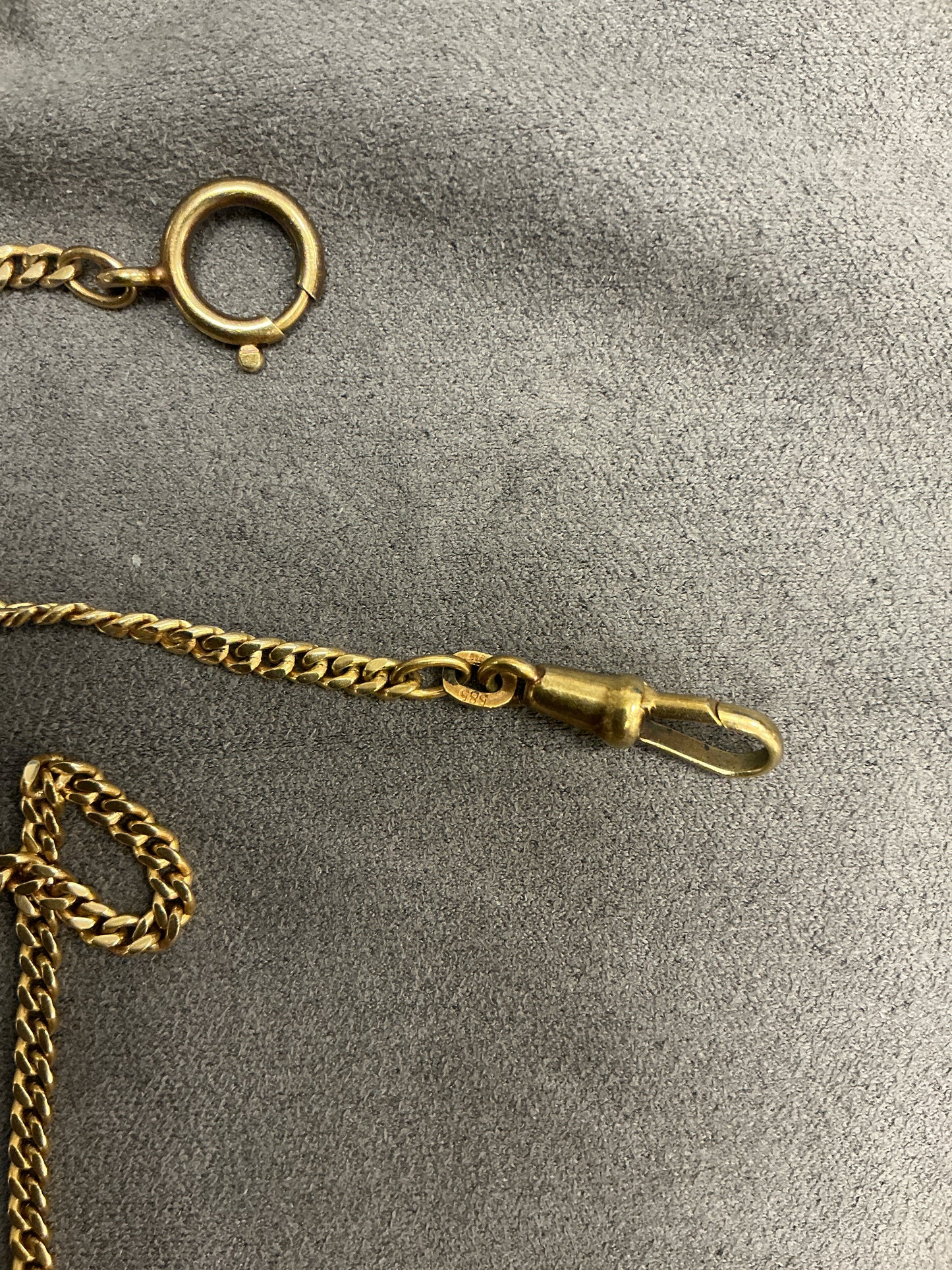 Taschen Uhr Omega mit Kettel 585 Gold
