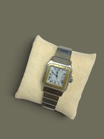 Cartier Santos Edelstahl/18k Gold