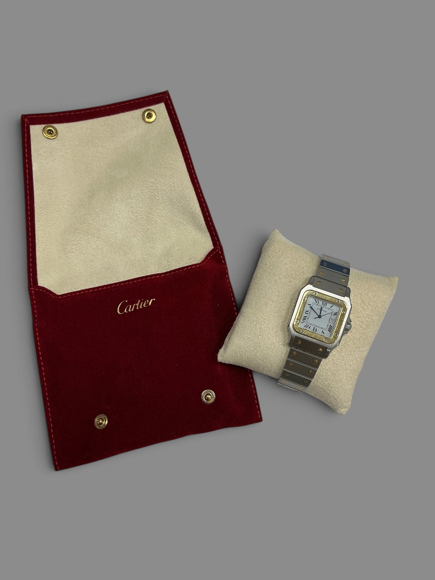 Cartier Santos Edelstahl/18k Gold
