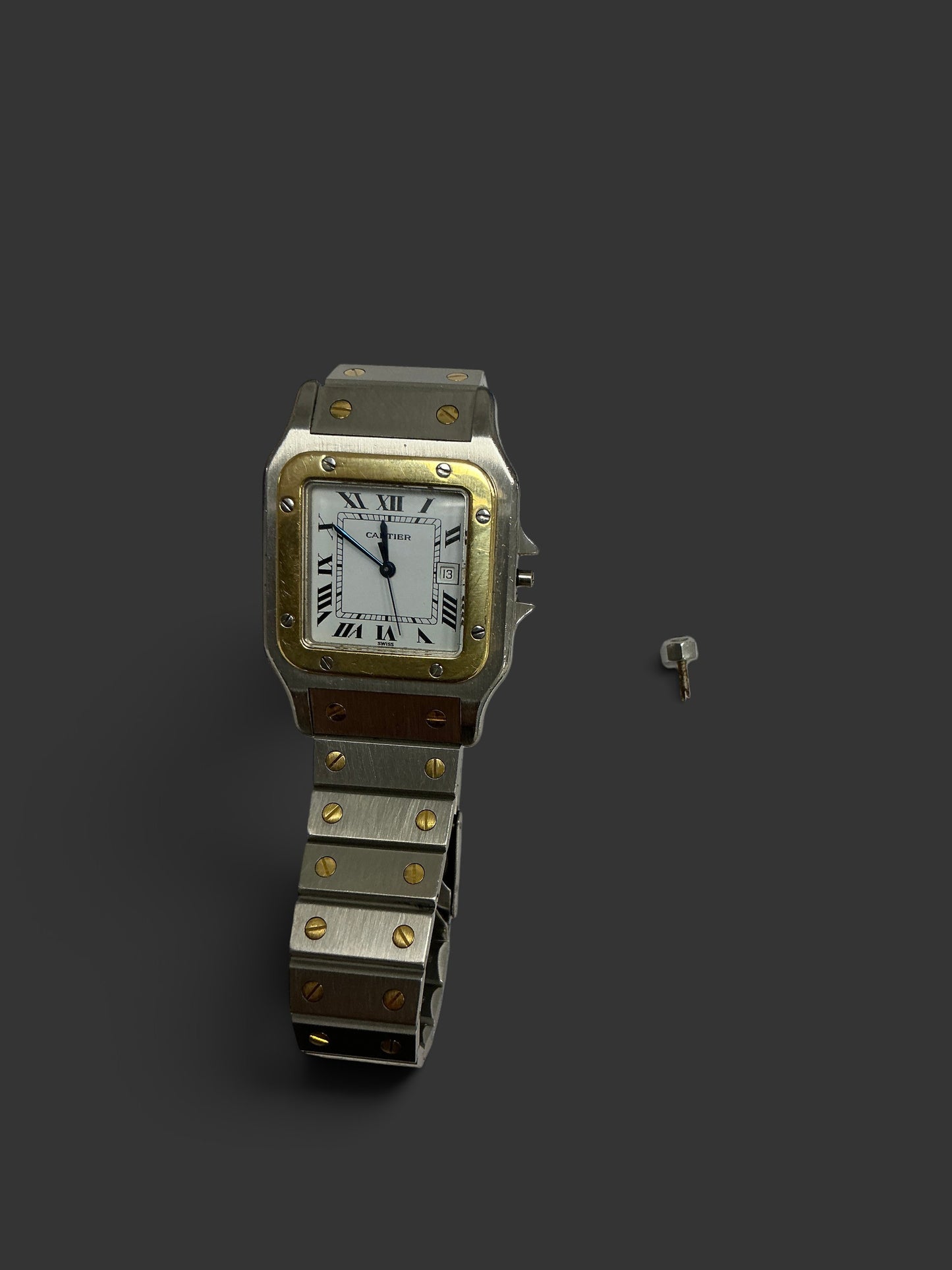 Cartier Santos Edelstahl/18k Gold